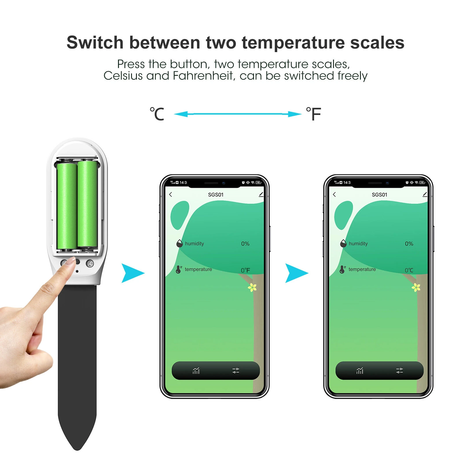 TUYA Soil Moisture Temperature Sensor Bluetooth 4.1 For Zigbee  Waterproof Compatible with Android iOS Smart Irrigation — view 4