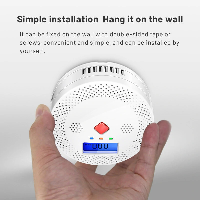 Tuya WiFi Smart Carbon Monoxide Detector Alarm 85dB Sound Warning LCD Digital Display Home Indoor CO Poisoning Siren — view 5