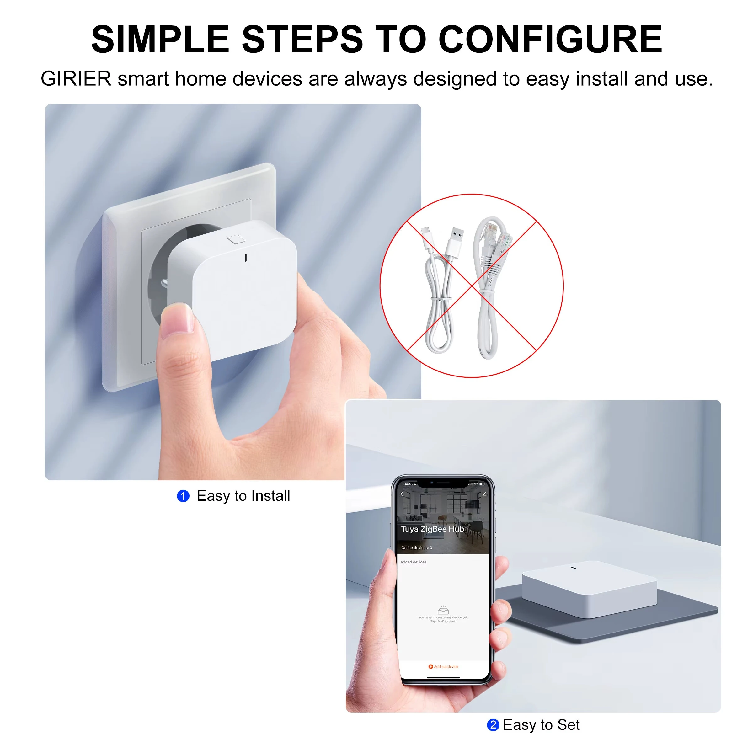 Tuya ZigBe Gateway Hub Plug-in Type Multi-mode ZigBe bluetooth Gateway Bridge for Smart Home Automation Work with Alexa — view 3