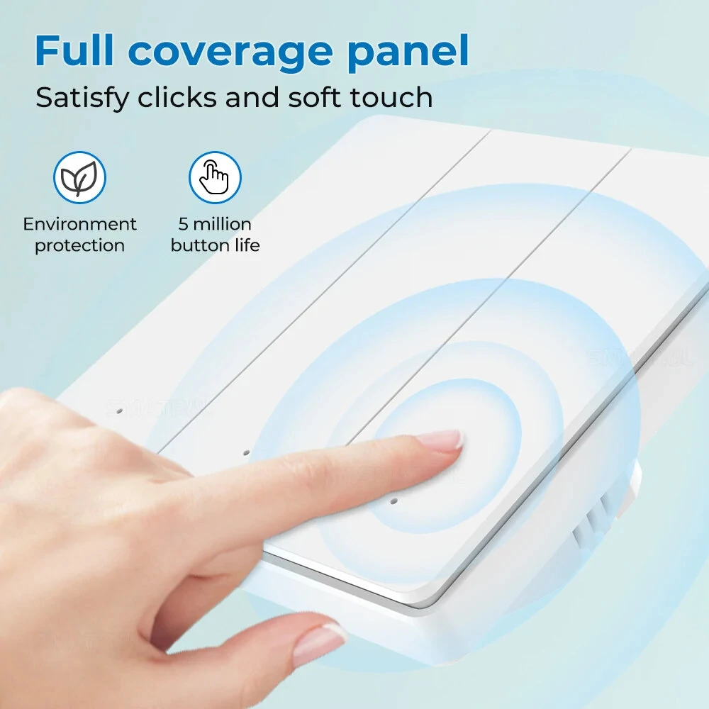 Tuya Zigbe Smart Light Switch Wall Button Switch No Neutral Wire No Capacitor Needed Smart Life APP Voice Remote Control with Alexa Google Home — view 4