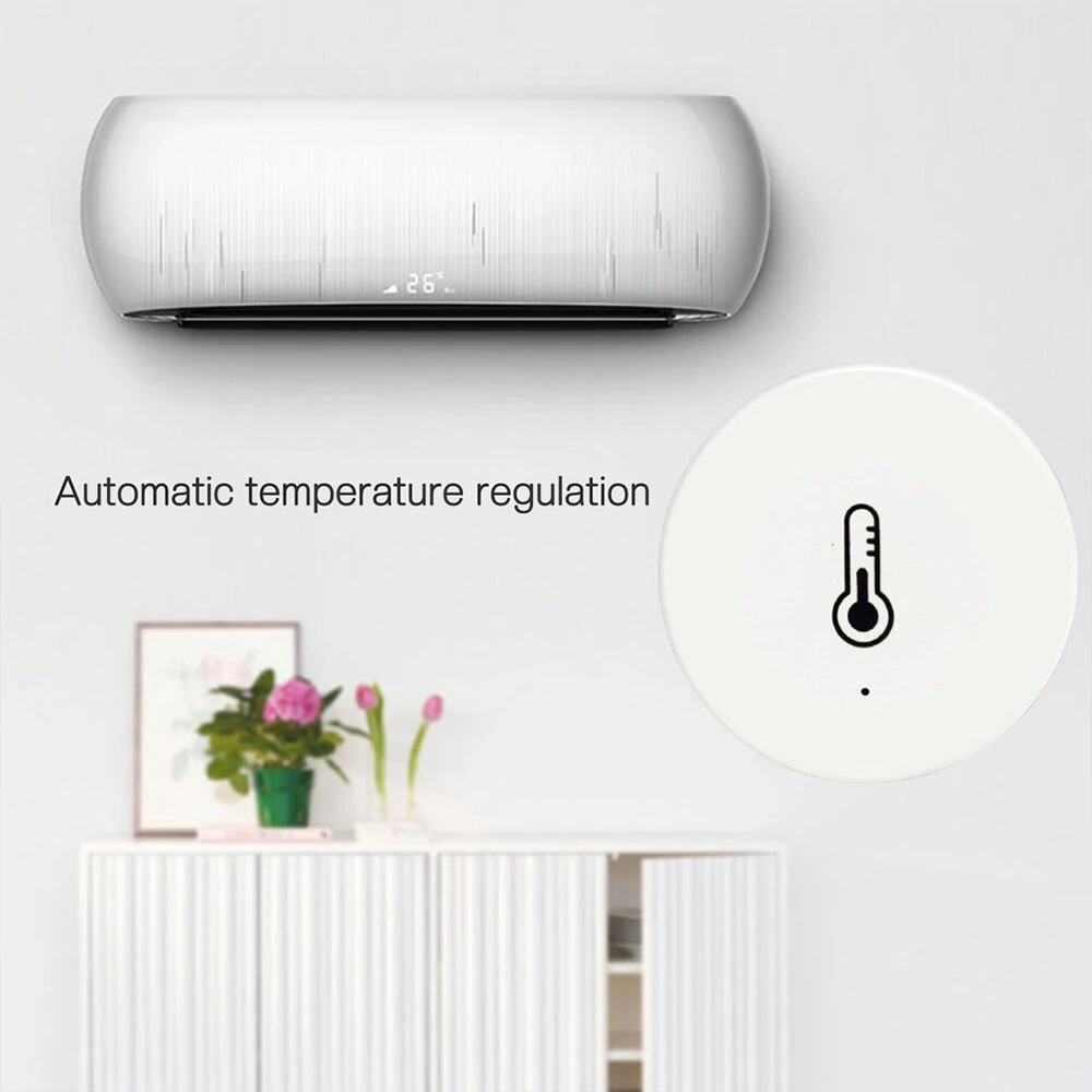 Tuya ZIGBE Temperature and Humidity Sensor with Siren Intelligent APP Remote Control Thermometer Hygrometer Detector — view 7