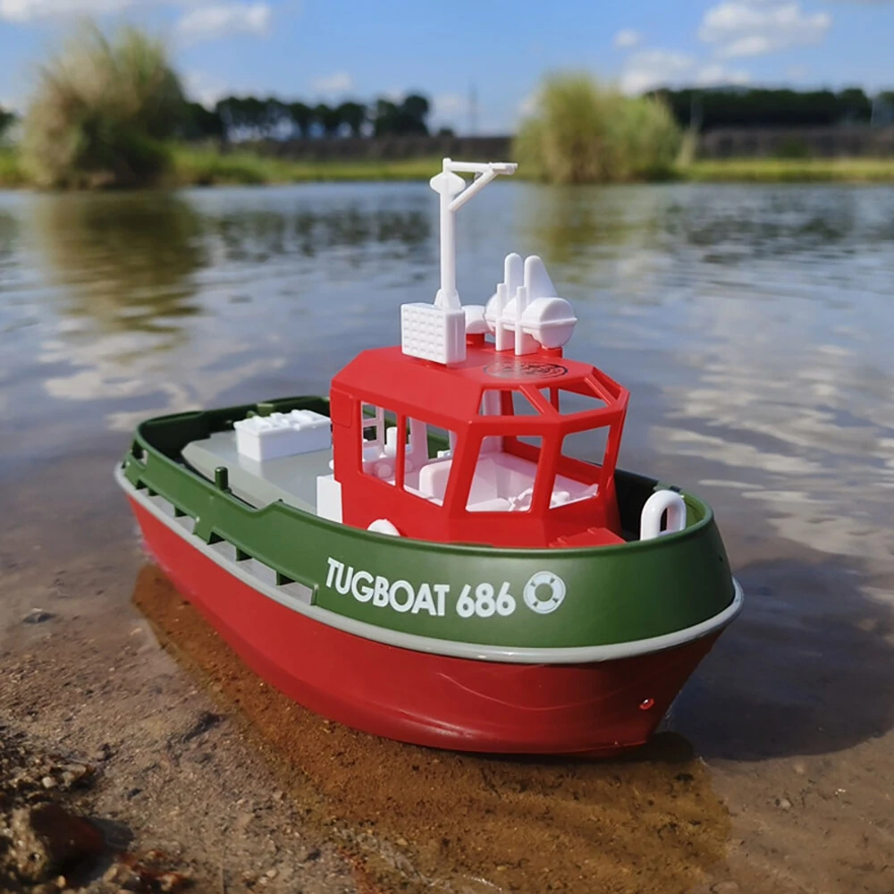 TY XIN 686 2.4G 1/72 Rc Boat Powerful Dual Motor Wireless Electric Remote Control Tugboat Model Toys for Boys Gift — view 5