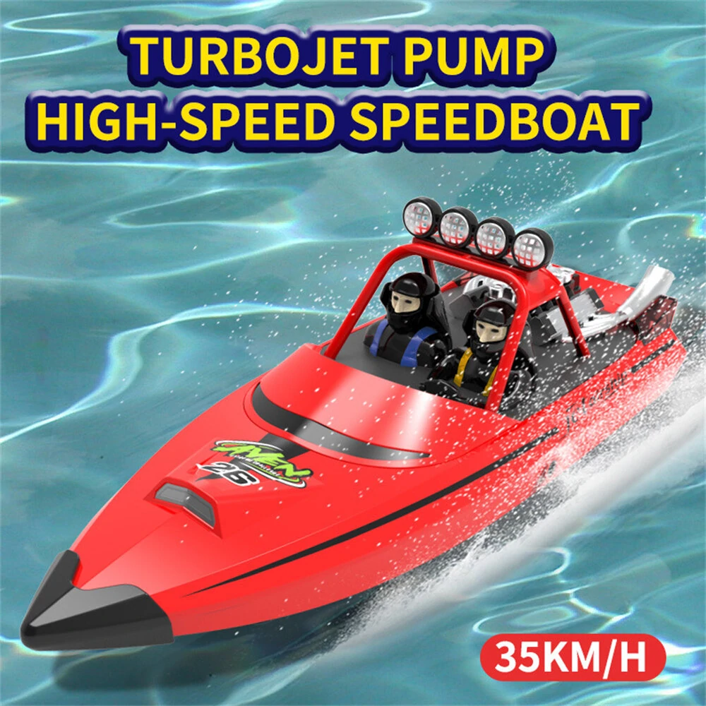 TY XIN 725 2.4G 30km/h RC Boat Jet Speedboat Capsized Reset Waterproof LED Light Remote Control Ship High Speed Vehicles Models — view 4