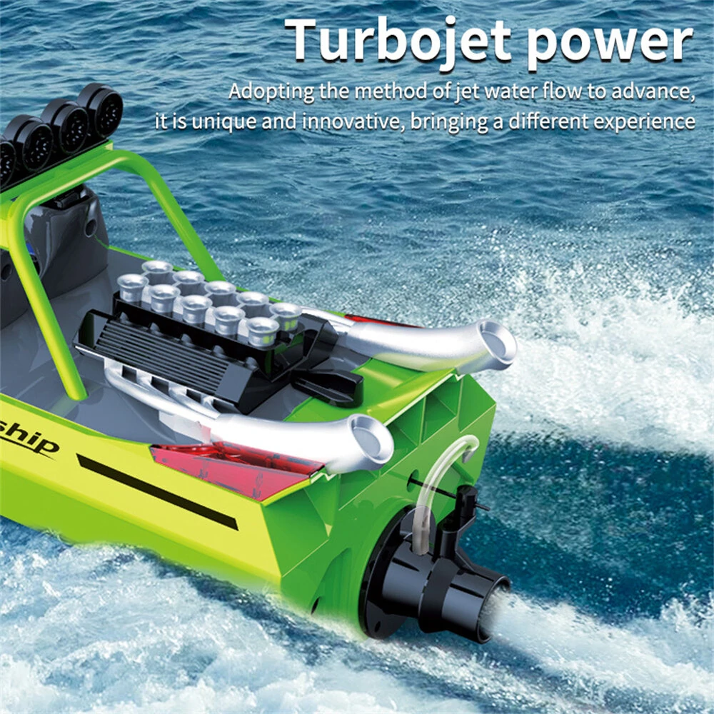 TY XIN 725 2.4G 30km/h RC Boat Jet Speedboat Capsized Reset Waterproof LED Light Remote Control Ship High Speed Vehicles Models — view 6