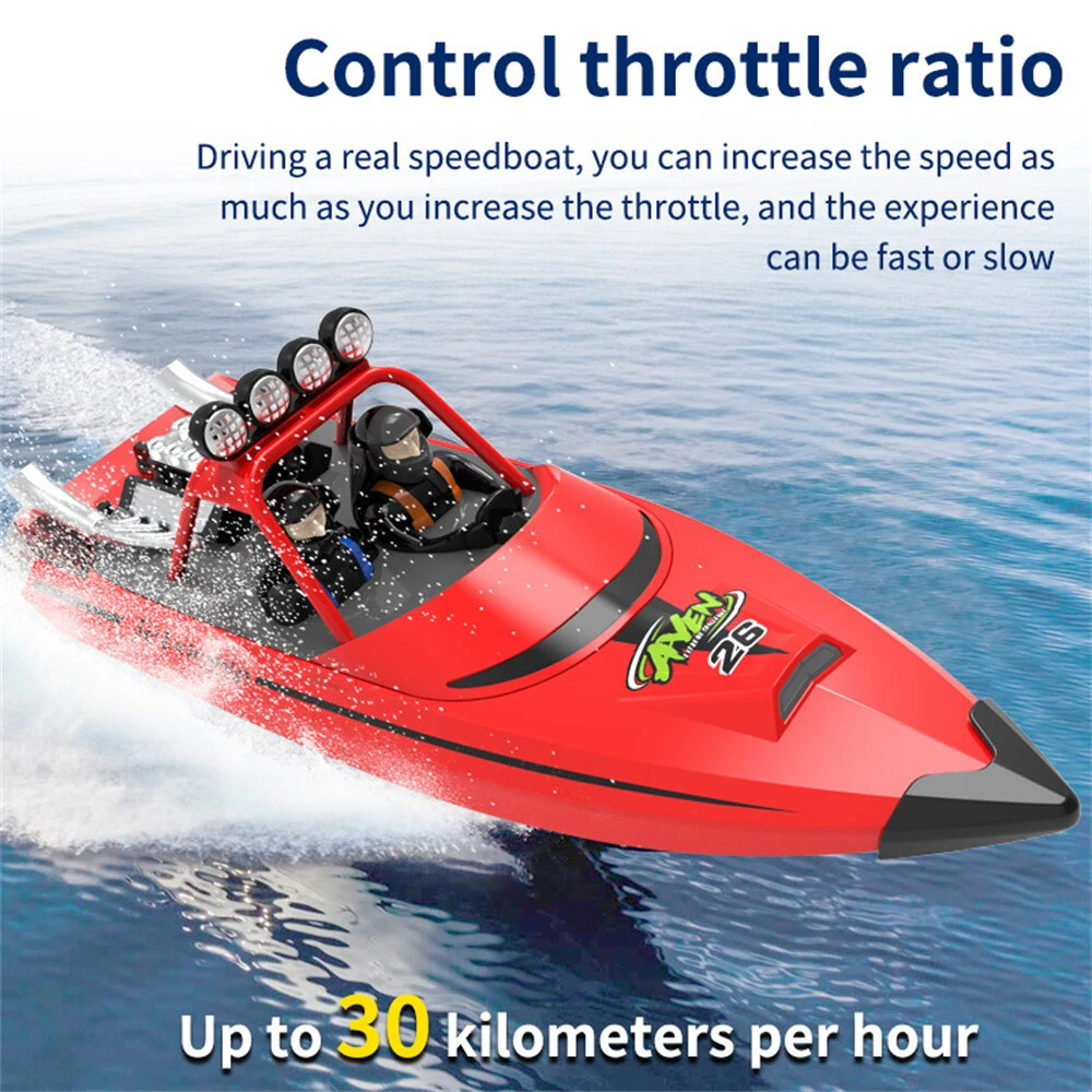 TY XIN 725 2.4G 30km/h RC Boat Jet Speedboat Capsized Reset Waterproof LED Light Remote Control Ship High Speed Vehicles Models — view 7