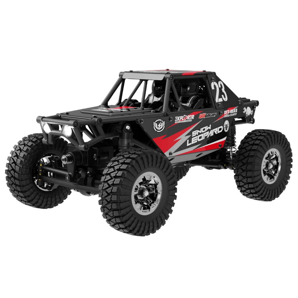 UDIRC UCX2405 UCX2405 PRO RTR 1/24 2.4G 4WD RC Car Rock Crawler Off-Road Climbing Cage Trail Truck Snow Leopard LED Light Full Proportional Vehicles Models Oil Filled Shocks Toys — view 2