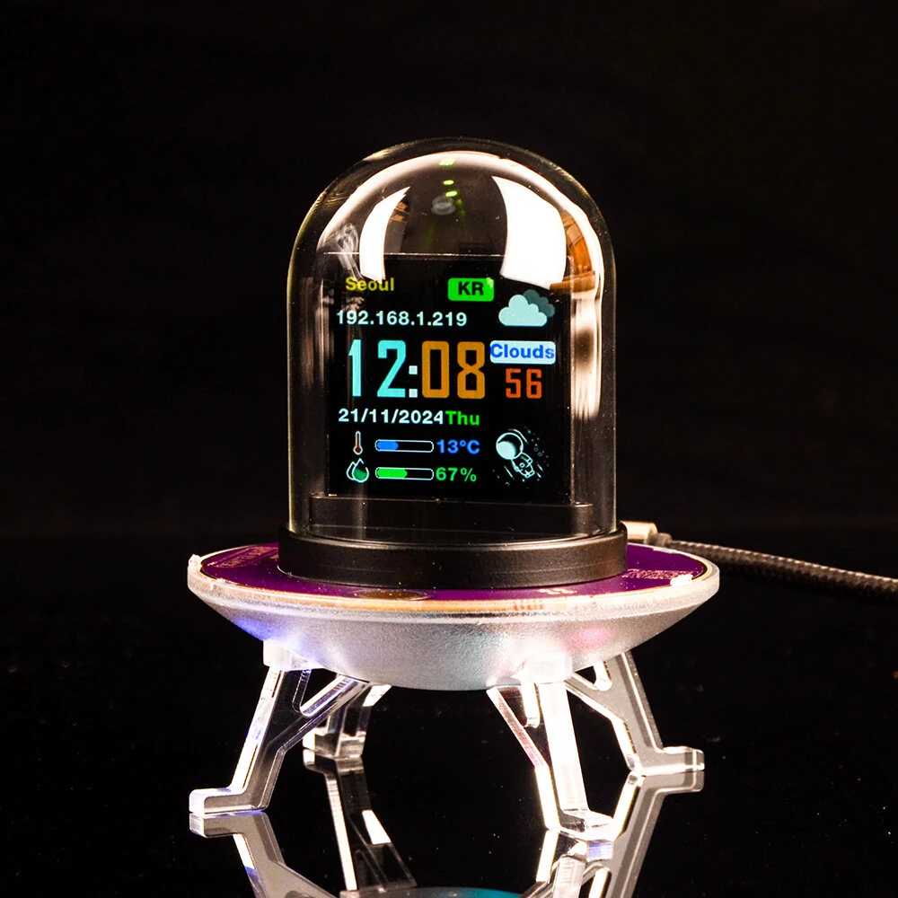 UFO-CLOCK Creative Weather Clock LED Display Multi-function UFO-CLOCK Creative Weather Stock Exchange Rate Clock — view 4