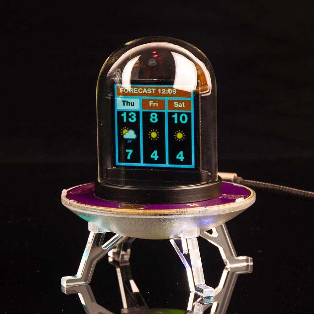 UFO-CLOCK Creative Weather Clock LED Display Multi-function UFO-CLOCK Creative Weather Stock Exchange Rate Clock — view 5