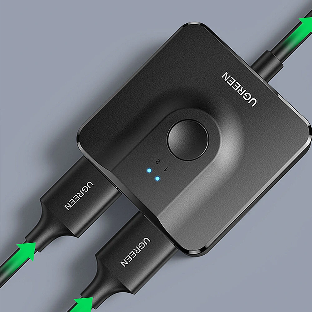 UGreen CM311 4K@60Hz HDMI Switch with 3.3FT HDMI Cable 2 in 1 Out/1 in 2 Out Bidirectional HDMI Splitter Switcher for HDTV Monitor Projector Laptop Switch — view 5