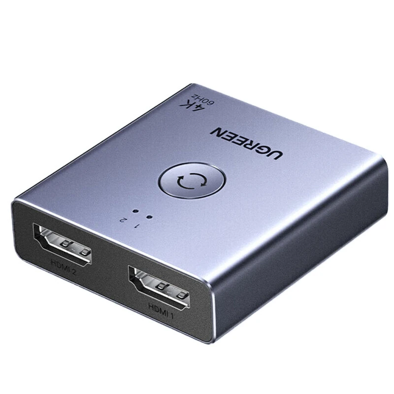 UGREEN HD2.0 Bidirectional Switch 2 In 1 Out 4K60Hz 2K120Hz 1080P240Hz One Button Switch for TV Xbox SeriesX PS5/4 Monitor Projector PC HD2.0 Switcher