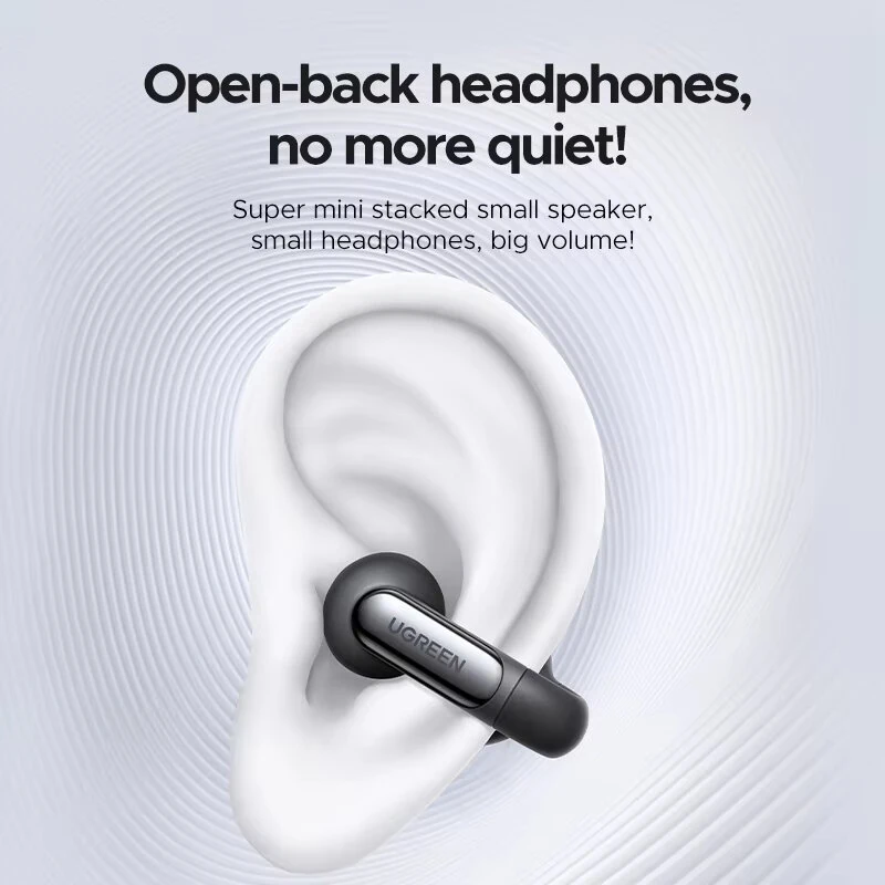 UGREEN HiTune S5 TWS Earclips Earbuds Wireless bluetooth 5.4 Earphone 12mm Dynamic Coil AAC Audio DNN CAll Noise Reduction 24H Battery Life 80ms Low Latency Headphones — view 3