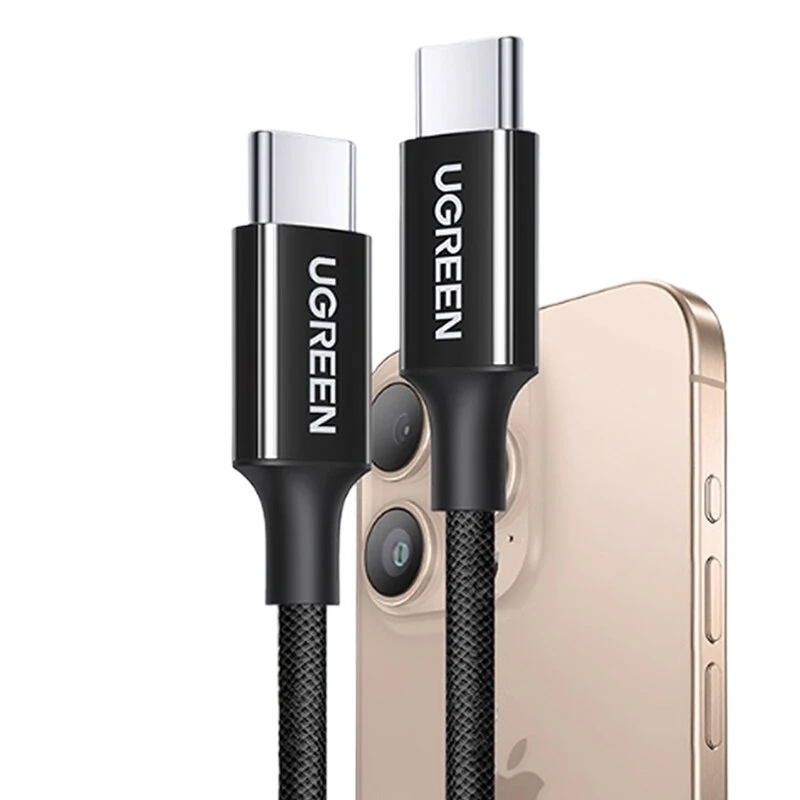 UGreen L501 3A 60W Type-C to Type-C Cable PD3.0 Fast Charging Data Transmission Tinned Copper Core Line 1M/1.5M Long for iPhone 17 16Pro 15 Pro Max for Xiaomi 17pro for Huawei Mate XTs for OPPO Reno 15