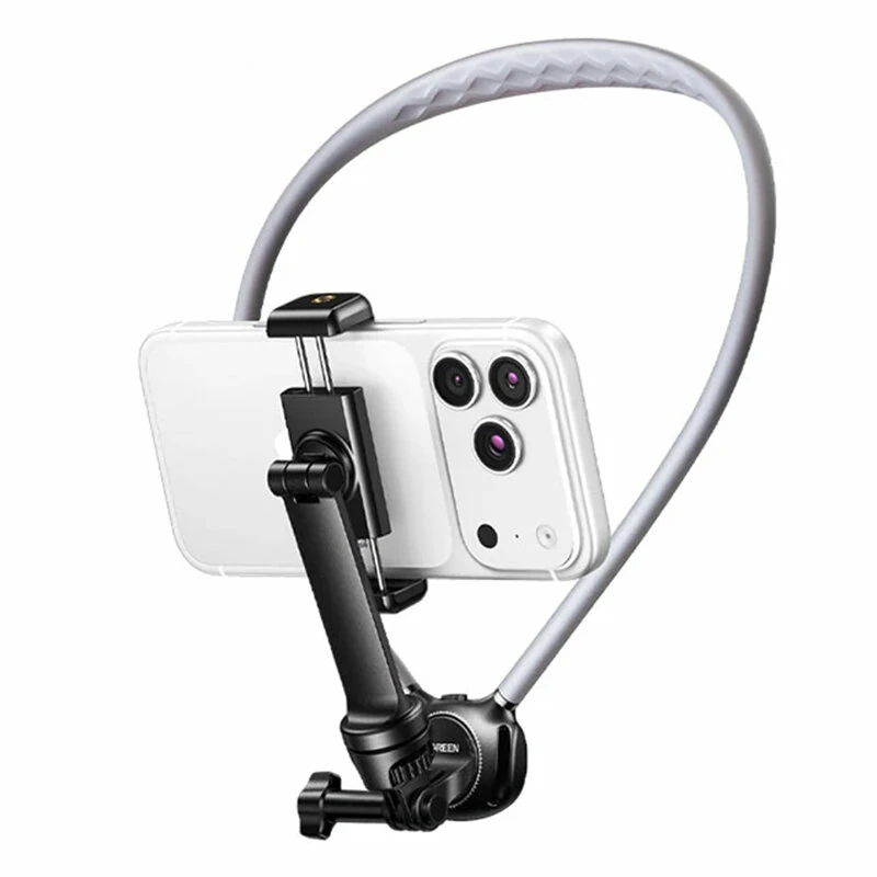 UGREEN LP1018 Universal Neck Mount Holder 360° Rotation for Smartphones Action Cameras DJI Pocket 3 First Person POV Vlogging