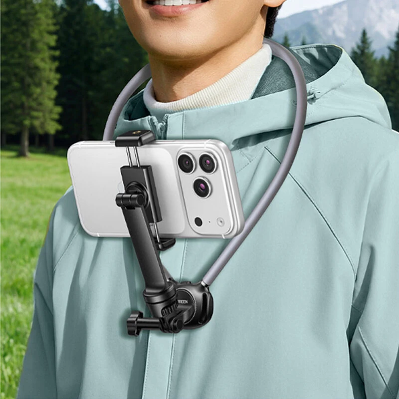 UGREEN LP1018 Universal Neck Mount Holder 360° Rotation for Smartphones Action Cameras DJI Pocket 3 First Person POV Vlogging — view 2