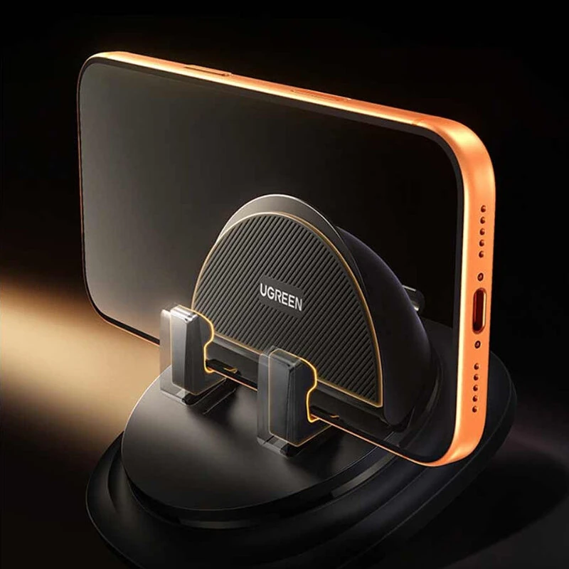 UGREEN LP995 Dashboard Phone Holder Car Mount 360° Rotation Heat Resistant Up to 80°C Adhesive Base Anti Shake for Phone and Small Tablet — view 4