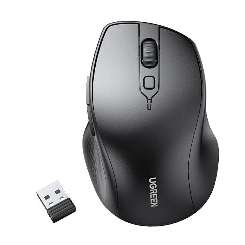 UGreen MU101 2.4G Wireless bluetooth Mouse 1000-4000DPI Silent Buttons Ergonomics for MacBook Tablet Laptop Mute Mice 2.4G Mouse — view 2