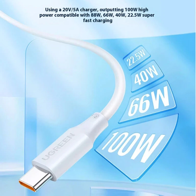 Ugreen US253 6A 100W USB2.0 to Type-C Cable Fast Charging Data Transmission Tinned Copper Core Line 1M Long for iPhone 16 16 Plus 16 Pro 15 ProMax for SAMSUNG Galaxy Z Fold7 for HUAWEI for OPPO for XIAOMI REDMI — view 7