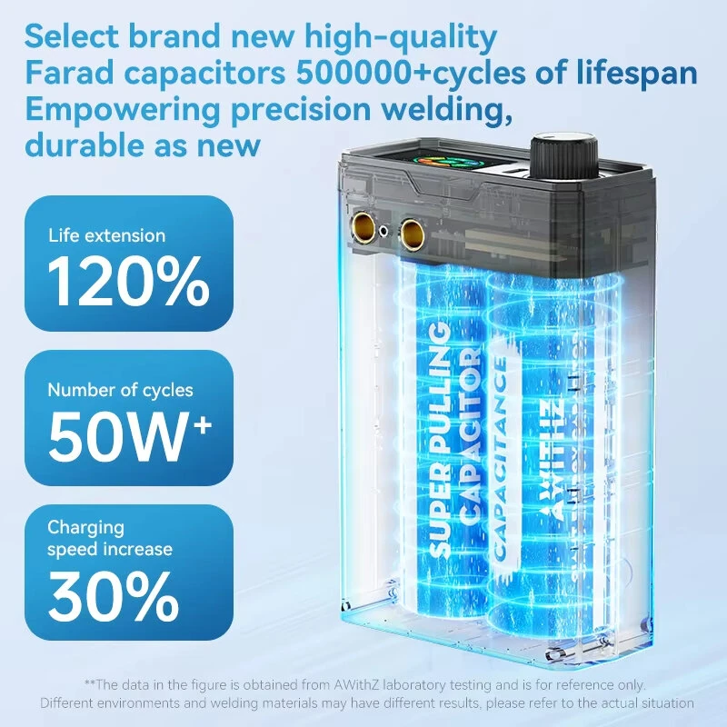 UKF10 Spot Welding Machine Automatic Manual Super Farad Capacitor Type C Fast Charging Portable Compact Lithium Battery Nickel Sheet Welding Machine 40W — view 4