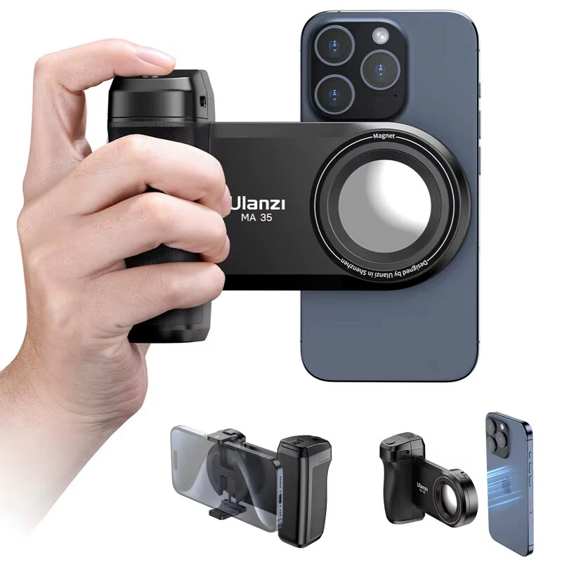 Ulanzi MA35 MagSafes Smartphone Camera Shutter Grip bluetooth Selfie Handle as Camera Photo Stabilizer Vertical Horizontal Shooting — Ulanzi
