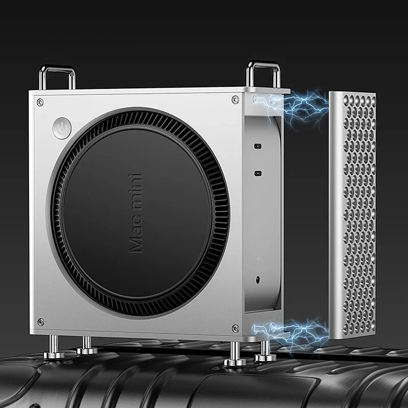 Ulanzi QT01 Mini Aluminum Alloy Computer Case for Mac Mini M4/M4 Pro with Magnetic Side Stand Dustproof Shockproof Expansion Case — view 4