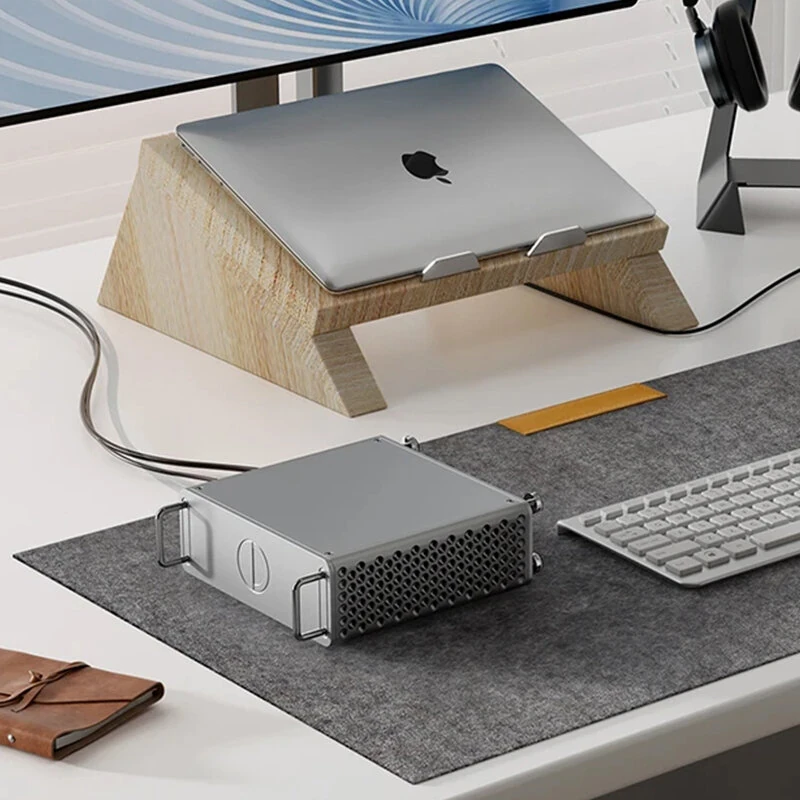 Ulanzi QT01 Mini Aluminum Alloy Computer Case for Mac Mini M4/M4 Pro with Magnetic Side Stand Dustproof Shockproof Expansion Case — view 6