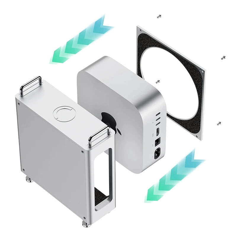 Ulanzi QT01 Mini Aluminum Alloy Computer Case for Mac Mini M4/M4 Pro with Magnetic Side Stand Dustproof Shockproof Expansion Case — view 7