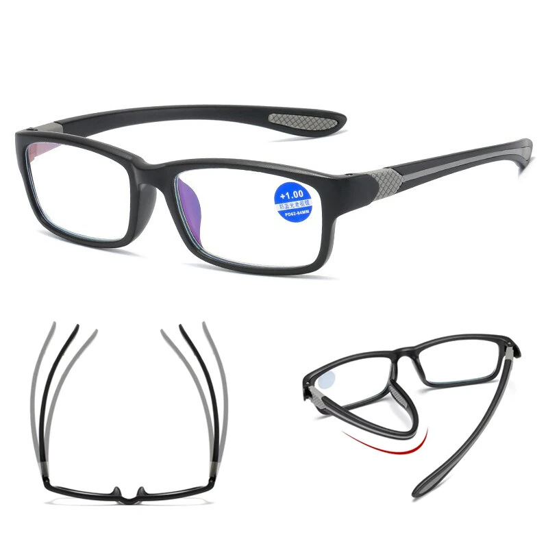 Ultralight Sports Reading Glasses Anti-blue Light Eyewear Glasses TR90 Frame Presbyopia Eyeglasses for Men Women — view 9