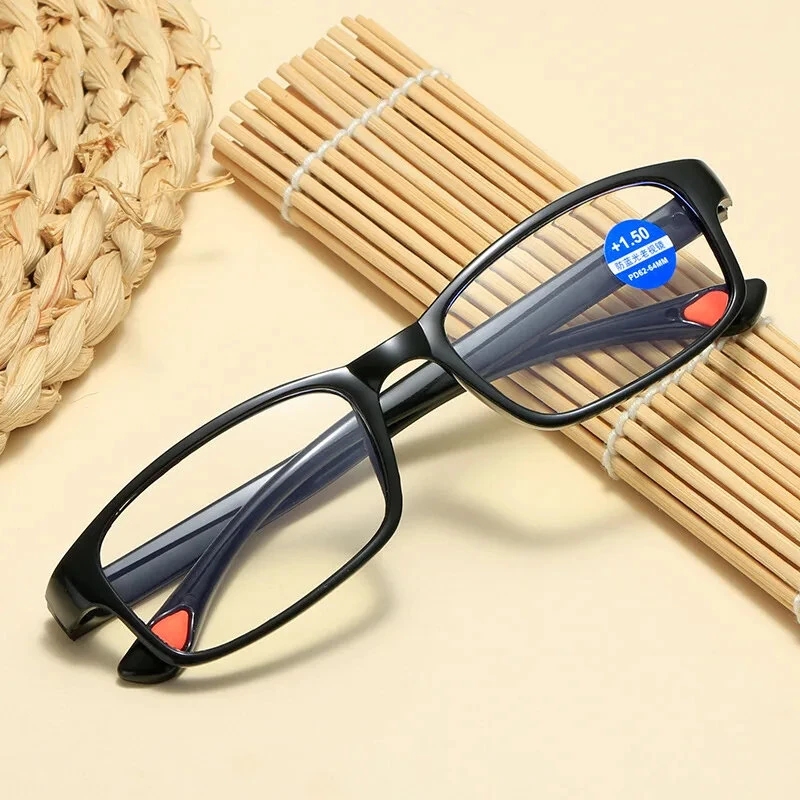 Ultralight TR90 Reading Glasses Flexible Bendable Frame Fashion Rectangular Blue Light Blocking Computer Eyewear — view 6