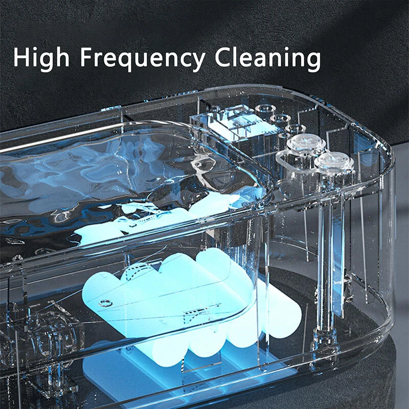 Ultrasonic Cleaning Machine Glasses Cleaning Machine Portable Household Jewelry Glasses Cosmetic Lens Cleaner Teeth Set Cleaner — view 6