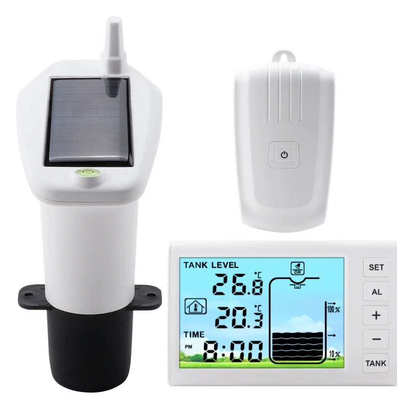 Ultrasonic Level Sensor Ultrasonic Water Tank Liquid Depth Level Meter Sensor Liquid Level Sensor with Temperature Display Water Level Gauge Automatic Water Addition — view 2