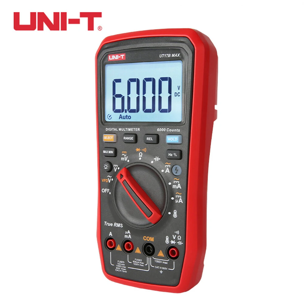 UNI-T UT17B MAX True RMS Digital Multimeters Voltmeter Auto Range Ammeter Frequency Capacitance Tester VFD — view 2