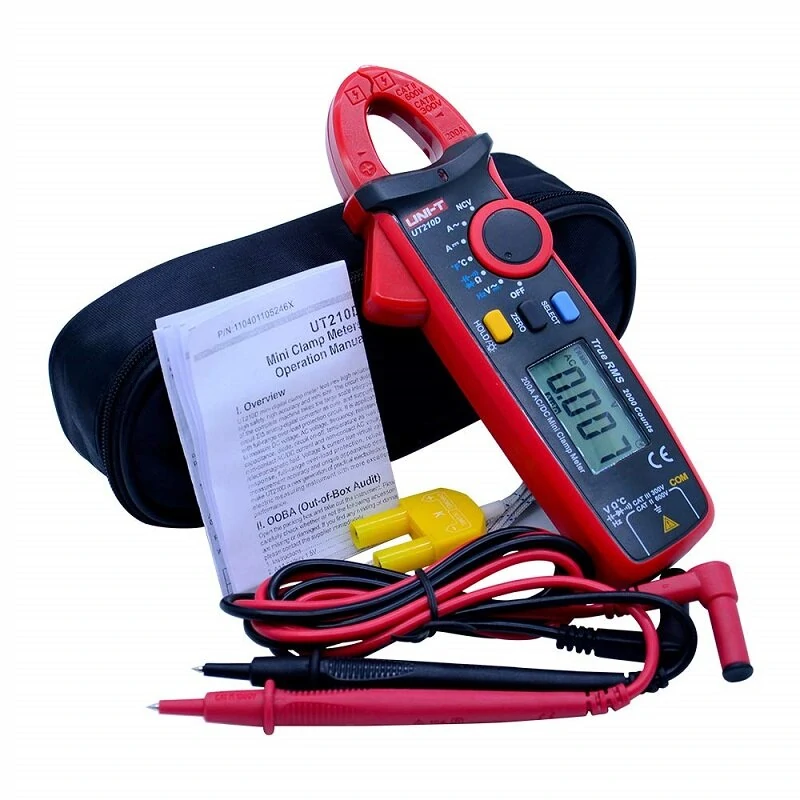 UNI-T UT210D Digital Clamp Meter Temperature Measurement Auto Range Capacitance Multimeter AC/DC Current Voltage Resistance Meters — view 9