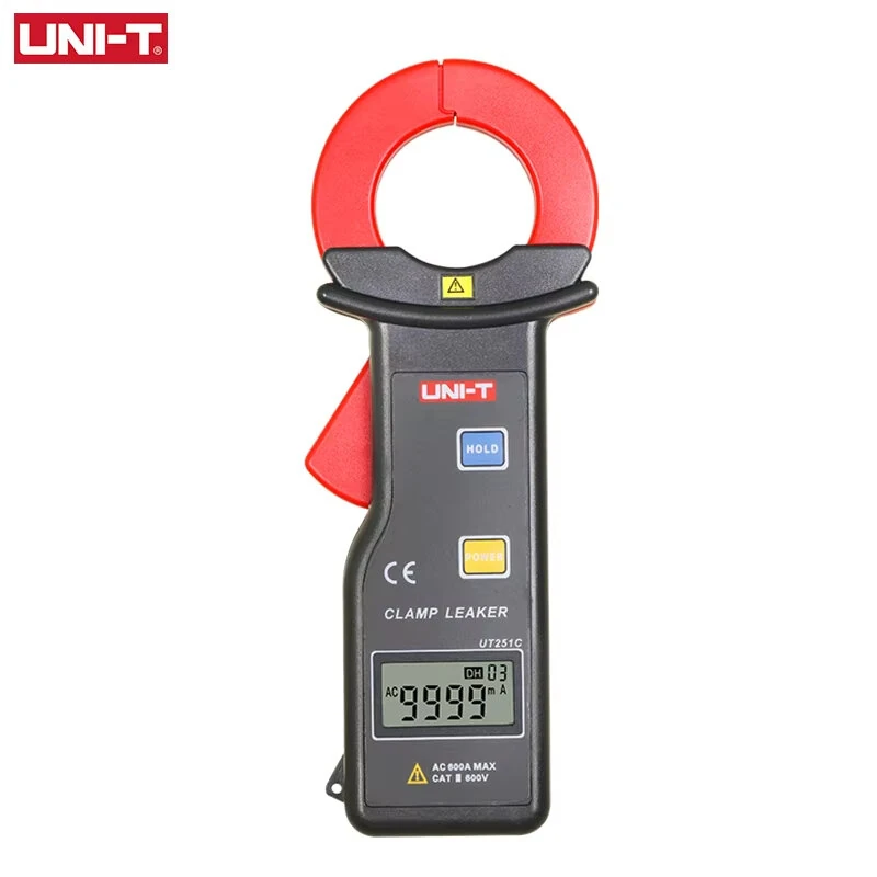 UNI-T UT251C Electric Leak Clamp Meter 600A High Precision Auto Range Amperometric Clamp Professional LCD Digital Ammeter RS-232 Interface Overload Protection
