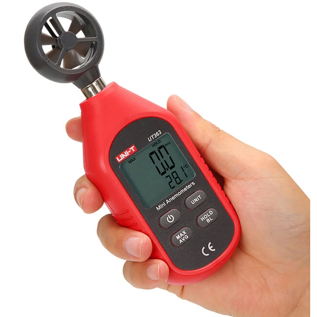 UNI-T UT363 Mini Digital Wind Speed Meter Pocket Anemometer Speed Temperature Tester Thermometer — view 2
