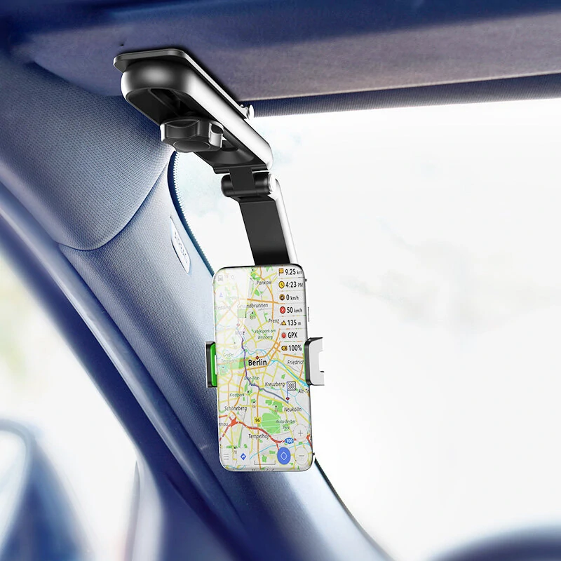 Universal 1080° Rotating Sun Visor Car Phone Holder Cellphone Multi-function Mobile For iPhone 7 Inch Support Telephone — view 4