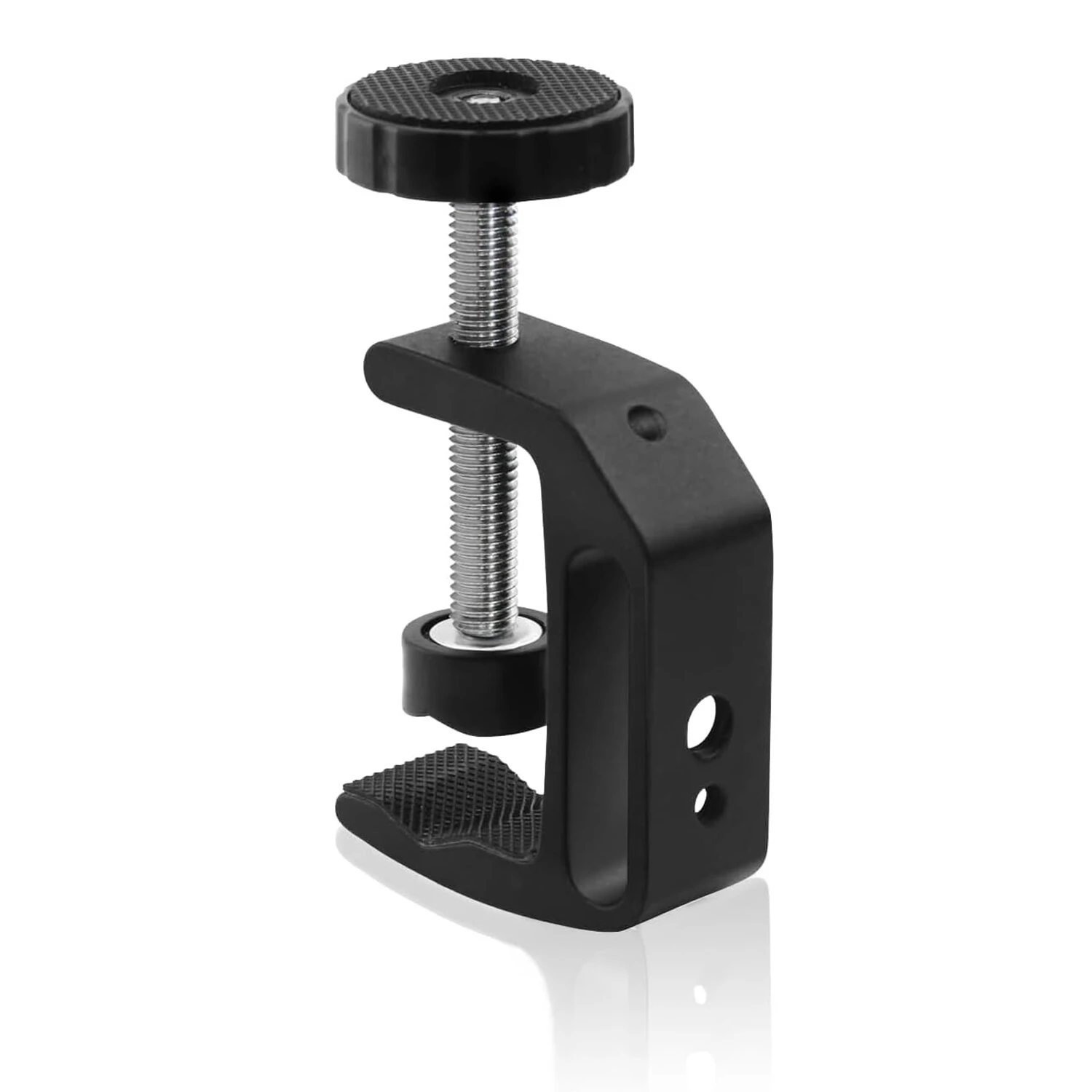 Universal C Clamp Adjustable Black Aluminum Alloy 1/4 3/8 Thread Hole Anti Slip Design Desk Mount Holder LCD Monitor Camera Accessories