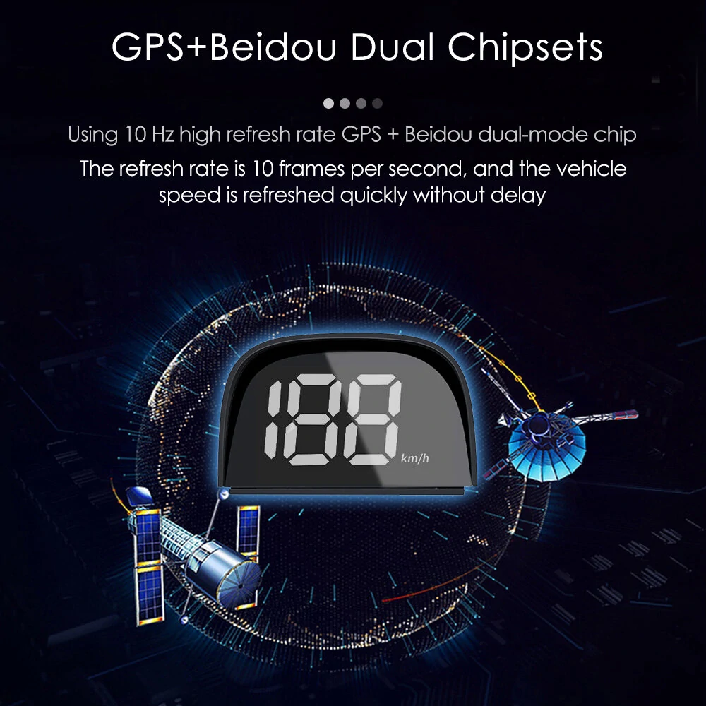 Universal Car GPS HUD Digital Speedometer Display White Light Plug and Play Big Font Car Electronics Accessories — view 6