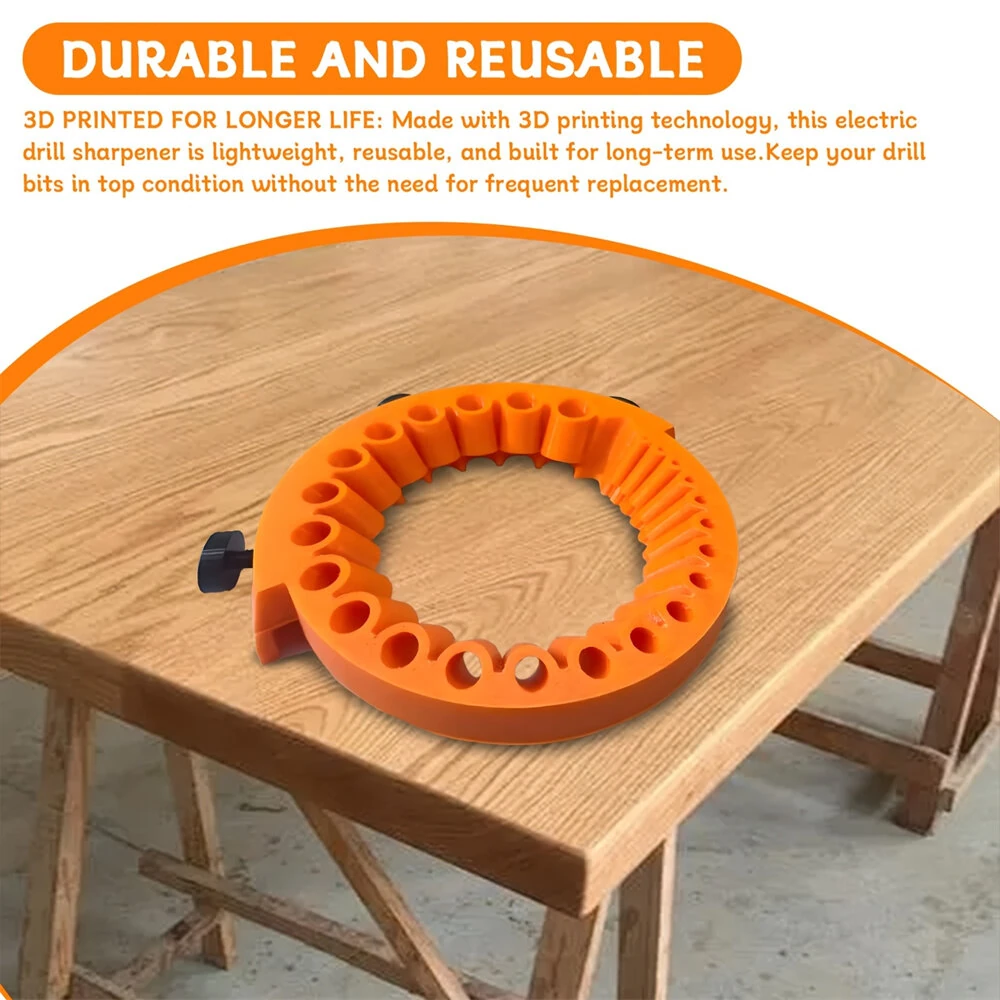 Universal Drill Bit Sharpener Attachment Plastic 2-13mm Large Angle Milling Manual Tool Enhanced Cutting Efficiency Portable and Lightweight — view 2