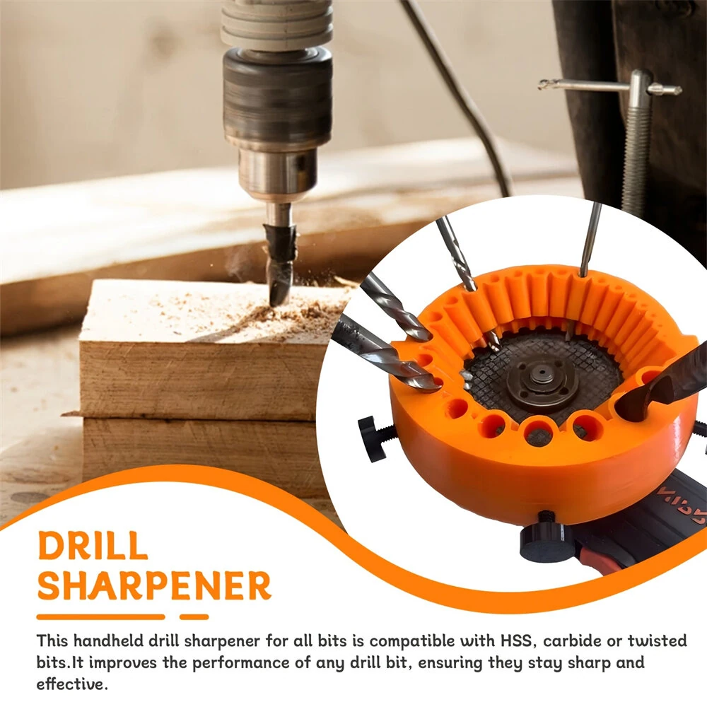 Universal Drill Bit Sharpener Attachment Plastic 2-13mm Large Angle Milling Manual Tool Enhanced Cutting Efficiency Portable and Lightweight — view 3