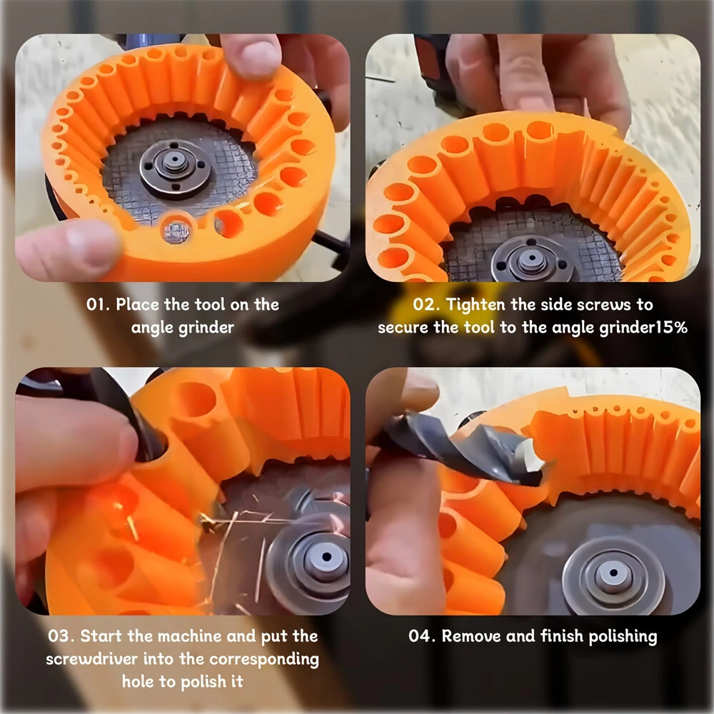 Universal Drill Bit Sharpener Attachment Plastic 2-13mm Large Angle Milling Manual Tool Enhanced Cutting Efficiency Portable and Lightweight — view 5