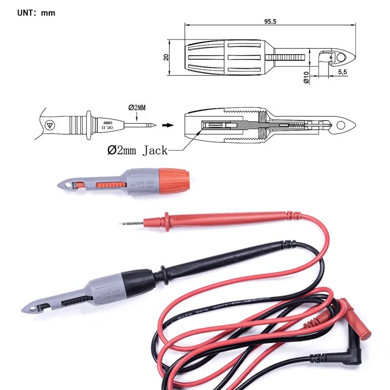 Universal Multimeter Piercing Needle Non-Destructive Wire Probe for Electrical and Auto Repair High Accuracy Easy to Use Available in 2mm and 4mm Sizes — view 6