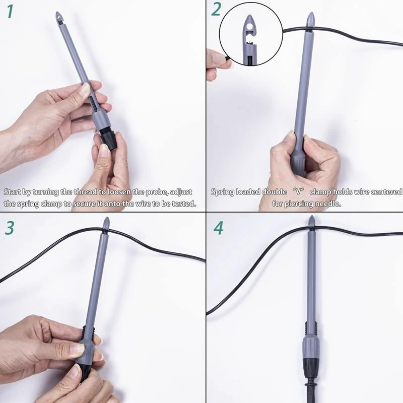 Universal Multimeter Piercing Probe with 4mm Banana Plug Non-Destructive for Auto Repair Testing Precise Readings Available in 2mm or 4mm Socket Sizes — view 4