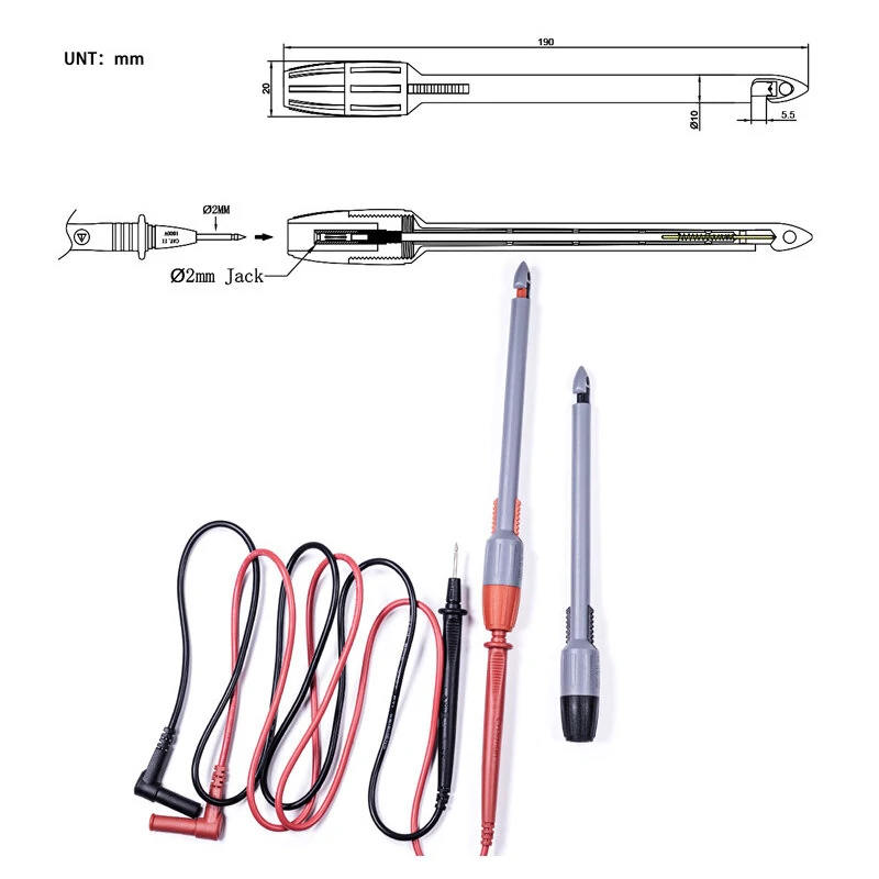 Universal Multimeter Piercing Probe with 4mm Banana Plug Non-Destructive for Auto Repair Testing Precise Readings Available in 2mm or 4mm Socket Sizes — view 7