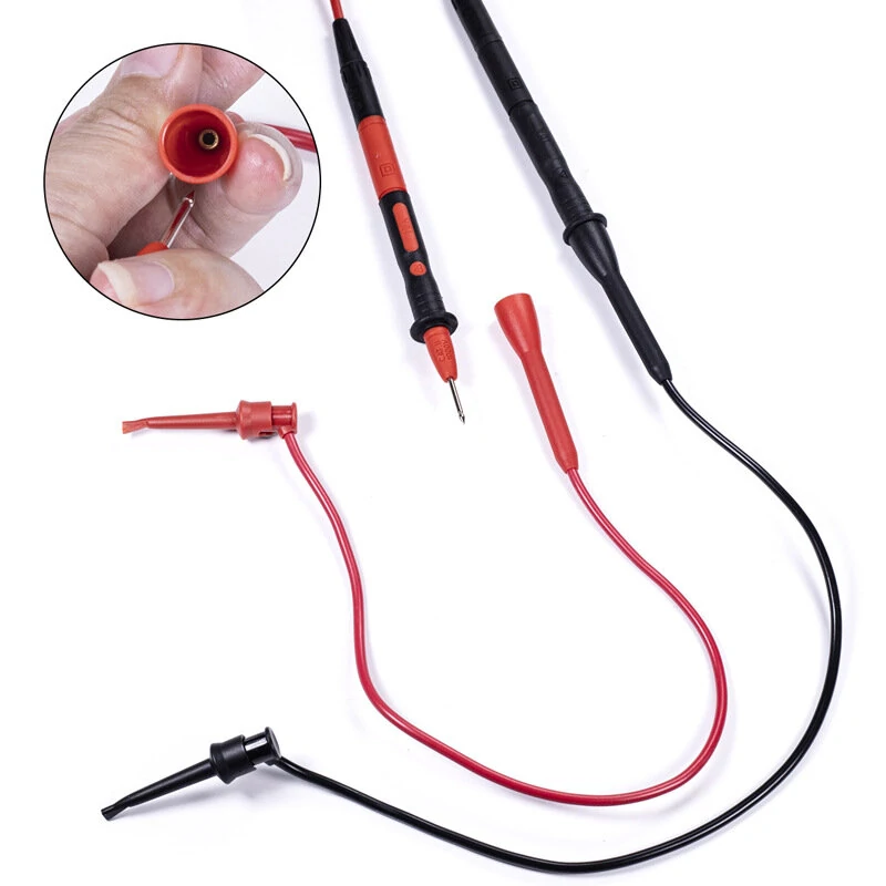 Universal Multimeter Test Hooks with 2mm Direct Plug Digit Meter Probe Hook Design Ideal for Electrical and Electronic Testing Applications Secure Connection and Increased Safety — view 2