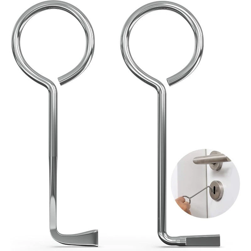 Universal Polished Metal Door Lock Picks Set 2pcs Touch Remote Control High-Quality Locksmith Tools Lock Picking Set — view 2