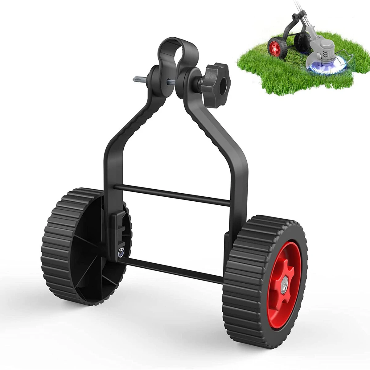 Universal String Trimmer Grass Eater Weed Cutter Adjustable Support Wheels Set for cordless grass trimmer free shipping — view 2