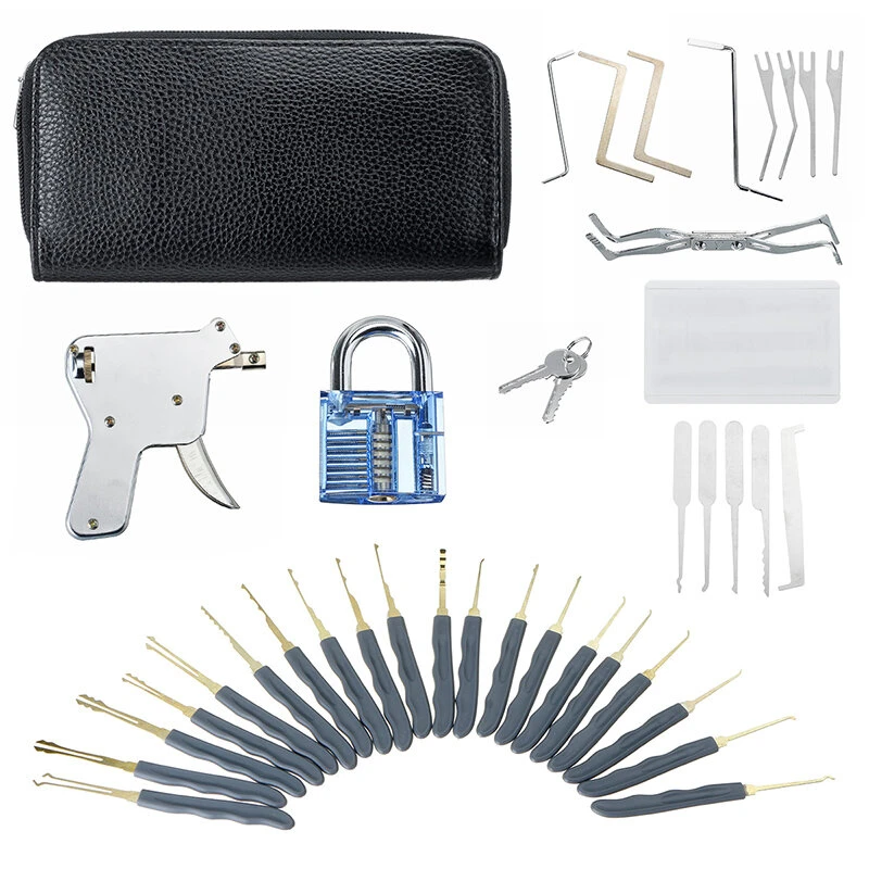 Unlocking Lock Picks Set Key Extractor Tool Locksmith Practice Padlock Skill Transparent — view 2