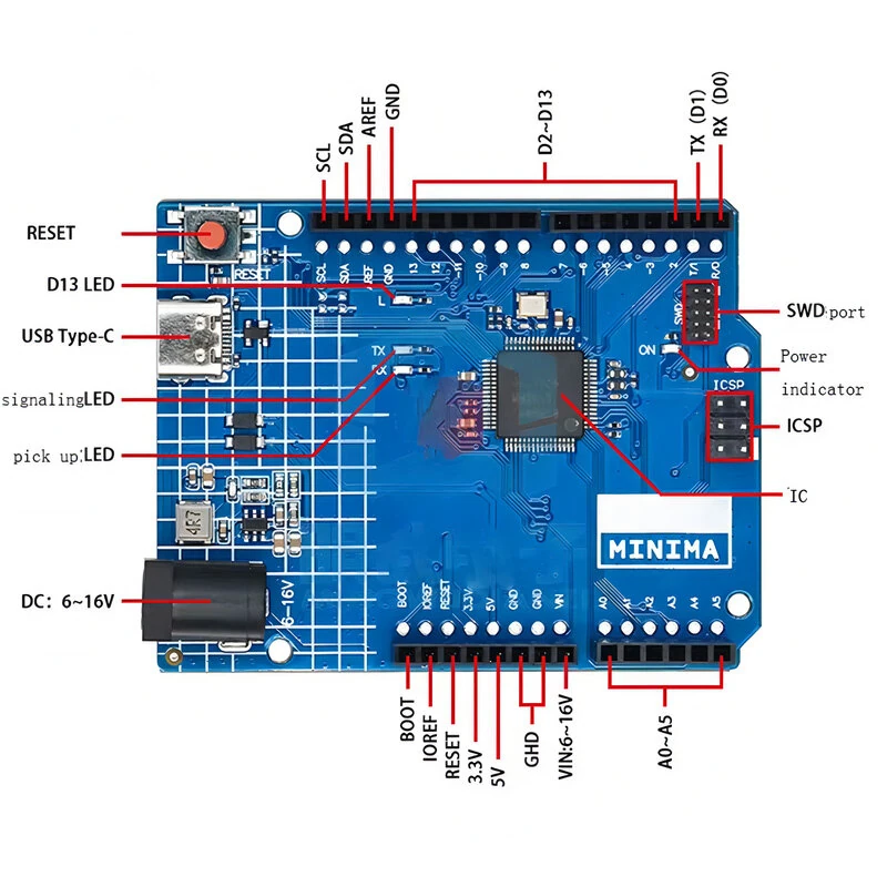 UNOR4 with WiFi Basic Start Motherboard Kit Entry Level Development Board 830 Breadboard LED Potentiometers OLED Display SR-501 — view 5