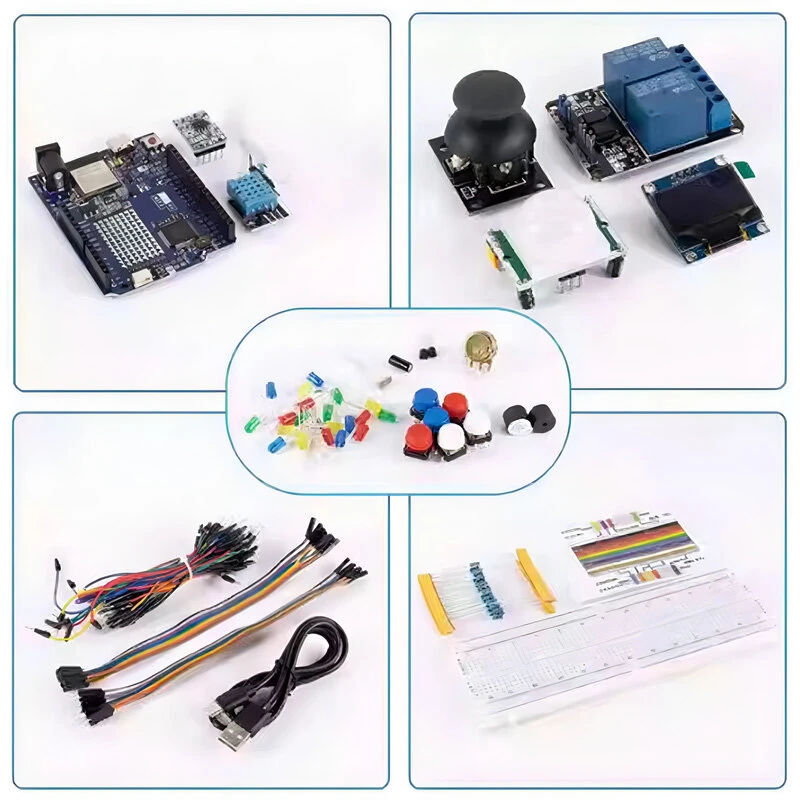 UNOR4 with WiFi Basic Start Motherboard Kit Entry Level Development Board 830 Breadboard LED Potentiometers OLED Display SR-501 — view 7