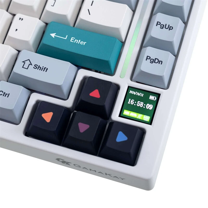 Upgrade GAMAKAY TK75 SOCD Mechanical Keyboard with 0.85-inch LCD Display Tri-mode ARGB LEDs Gasket Structure 8000mAh Battery 8K Polling ISO DE & US Layout Gaming Keyboard — view 4
